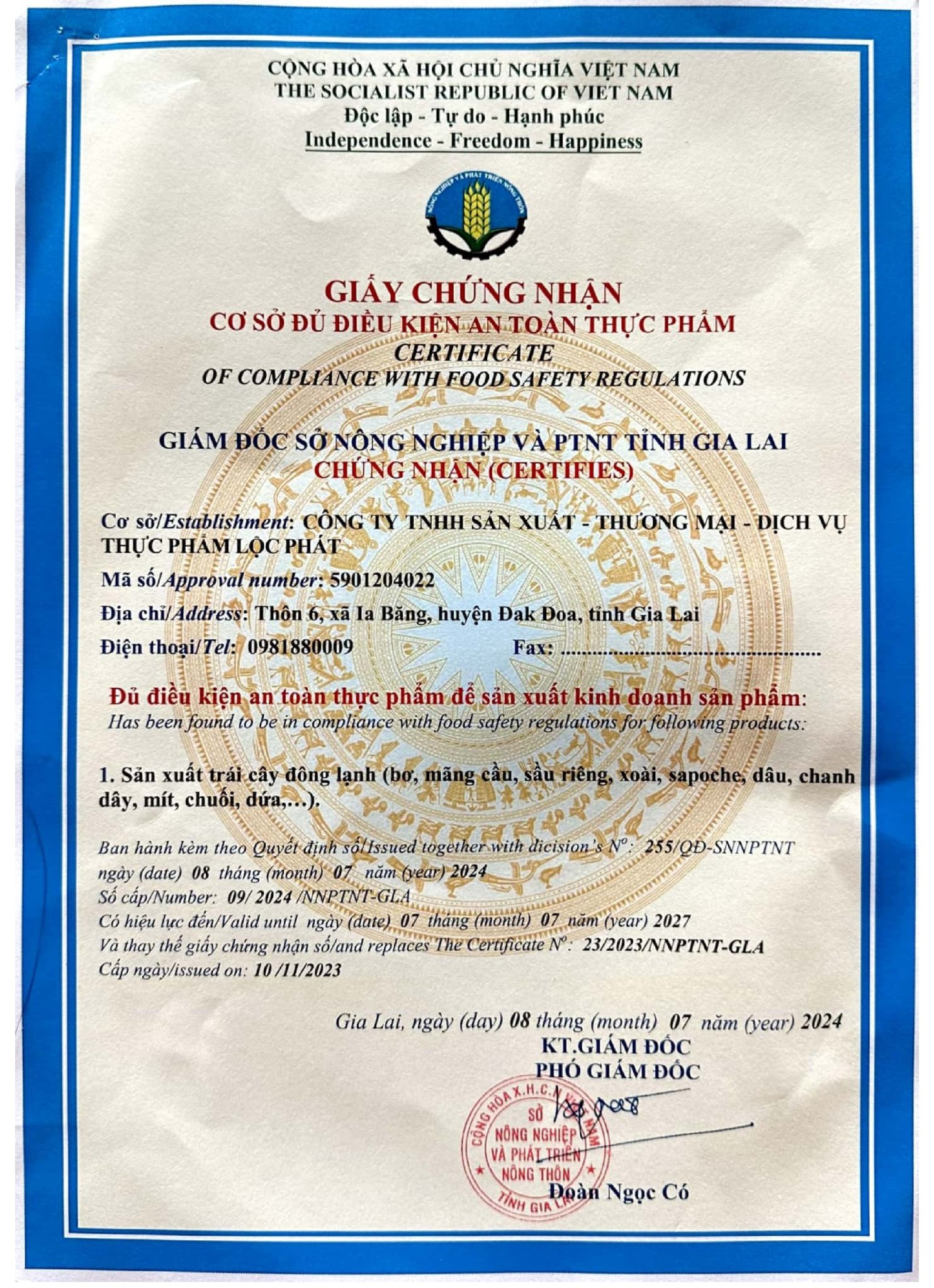 Giới thiệu giấy chứng nhận